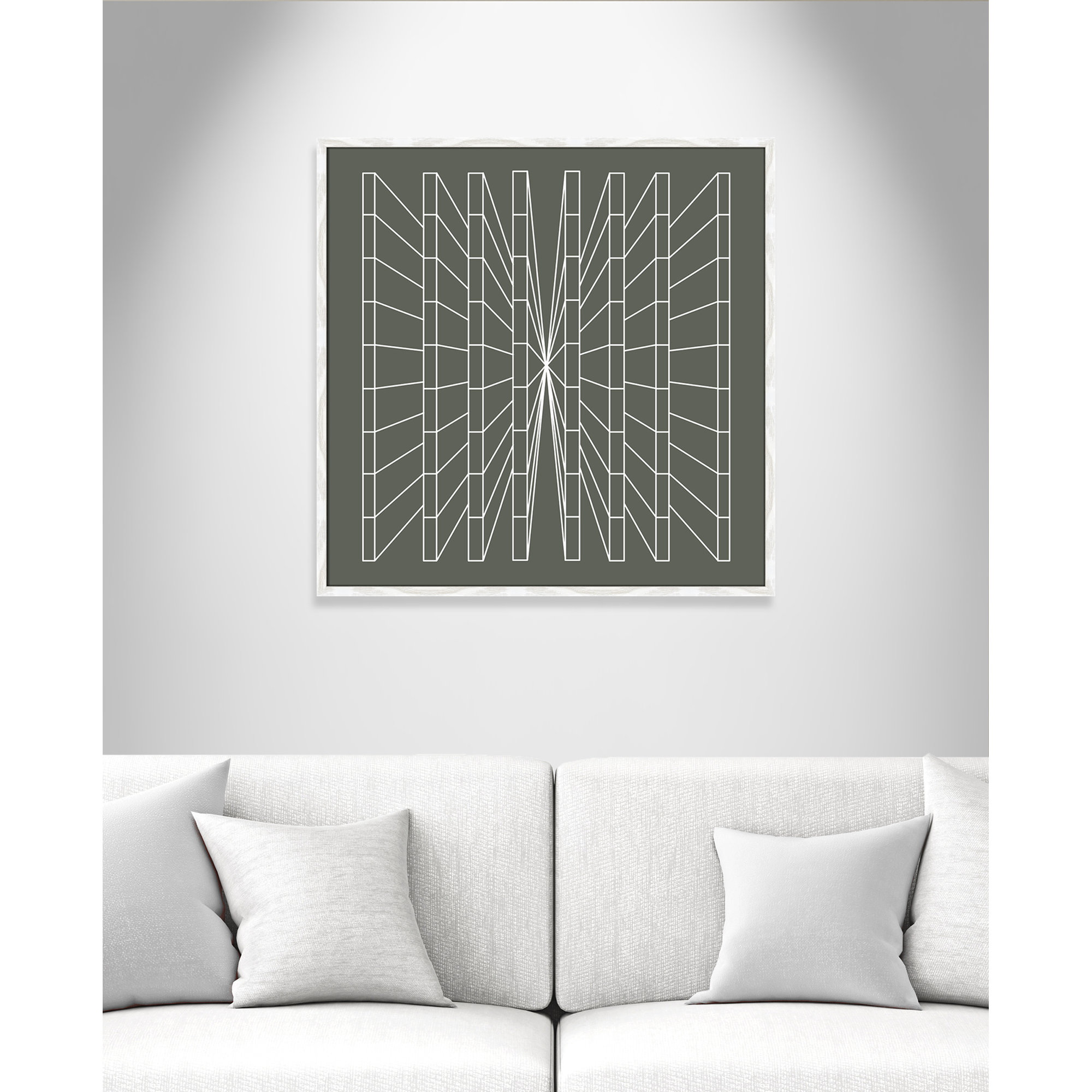 Olive Perspective by Sandi Hauanio, 32" H x 32" W x 0.75" D, White Wood Grain