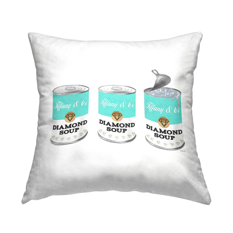Coussin Stupell Industries Glam Diamond Soup