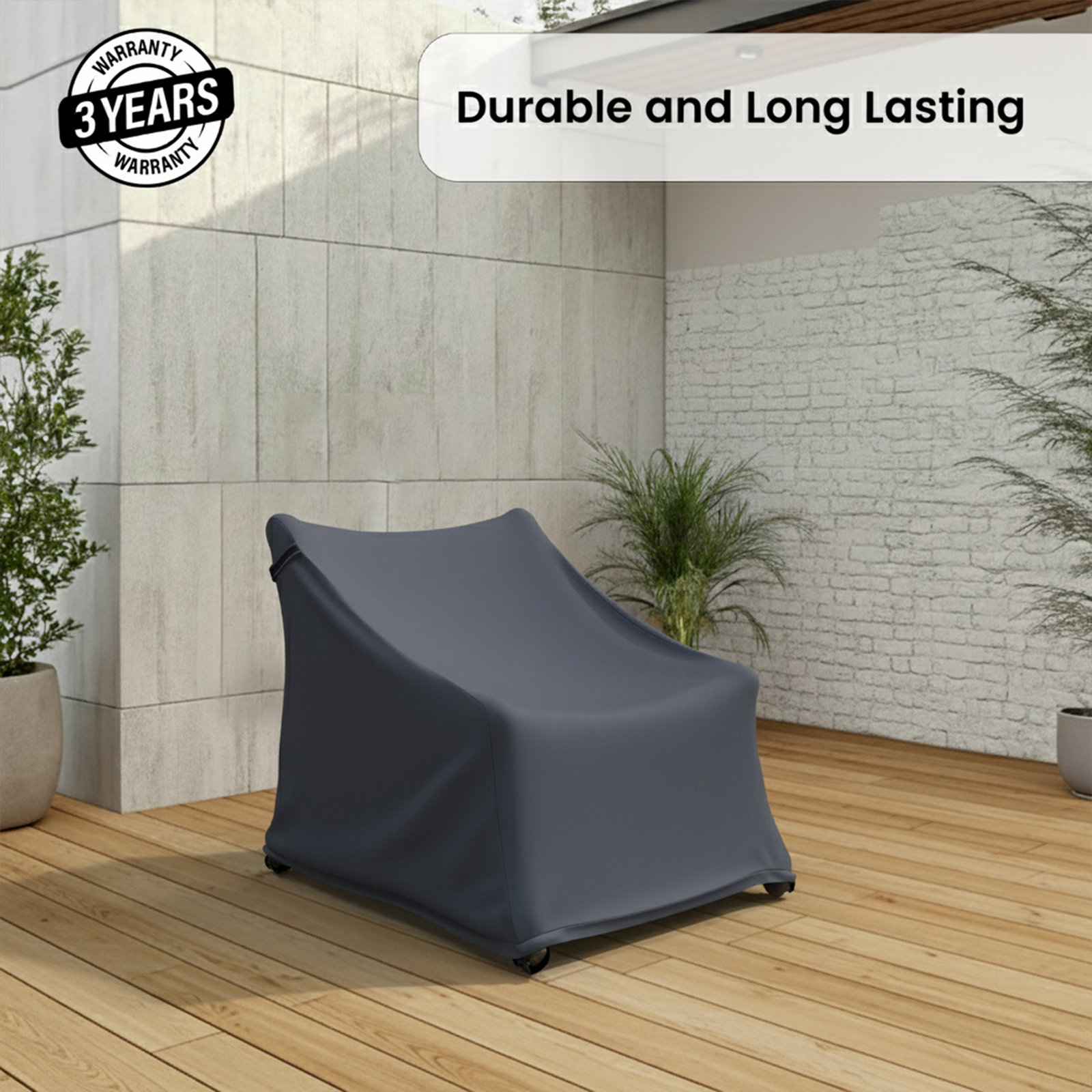 Fully Assembled Outdoor Club Chair Cover
