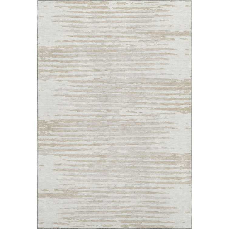 Premium Machine Washable Prisco Ivory Rug