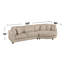 Canapé modulaire en velours côtelé 2 pièces avec 4 coussins décoratifs-616818758