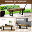 Banc de jardin en béton Natural + Black