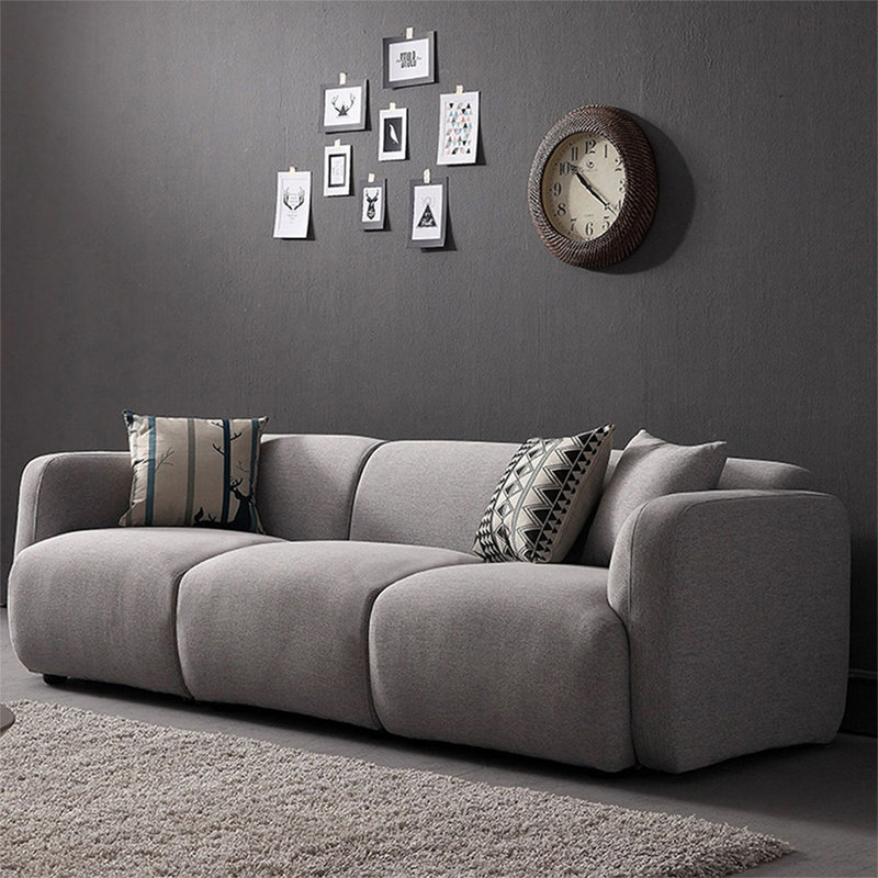 Coussin de canapé standard gris en coton et lin, 29.53"H*92.52"L*33.46"W