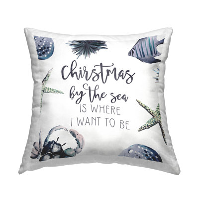 Coussin Christmas By The Sea Coastal