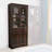 American White Ash Wood With Glass Door Storage Floor-Standing Bookcase