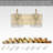 Arnitha 2-Light Dimmable Gold Vanity Light