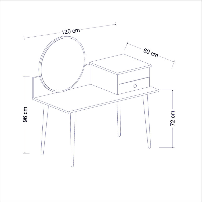 Adelbert Dressing Table, White