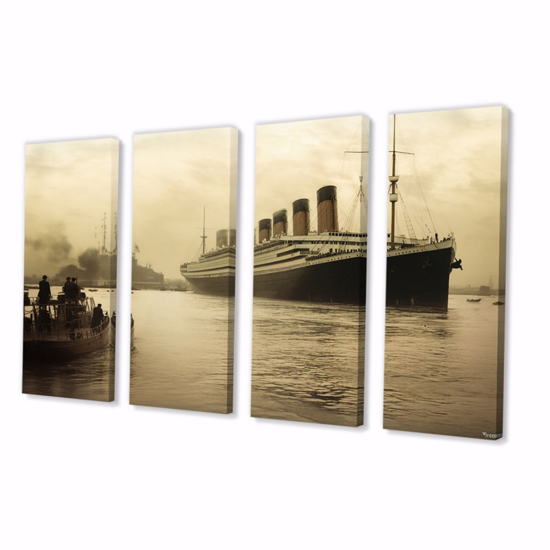 Photographie rétro de RMS Titanic II sur toile, reproduction de 4 pièces
