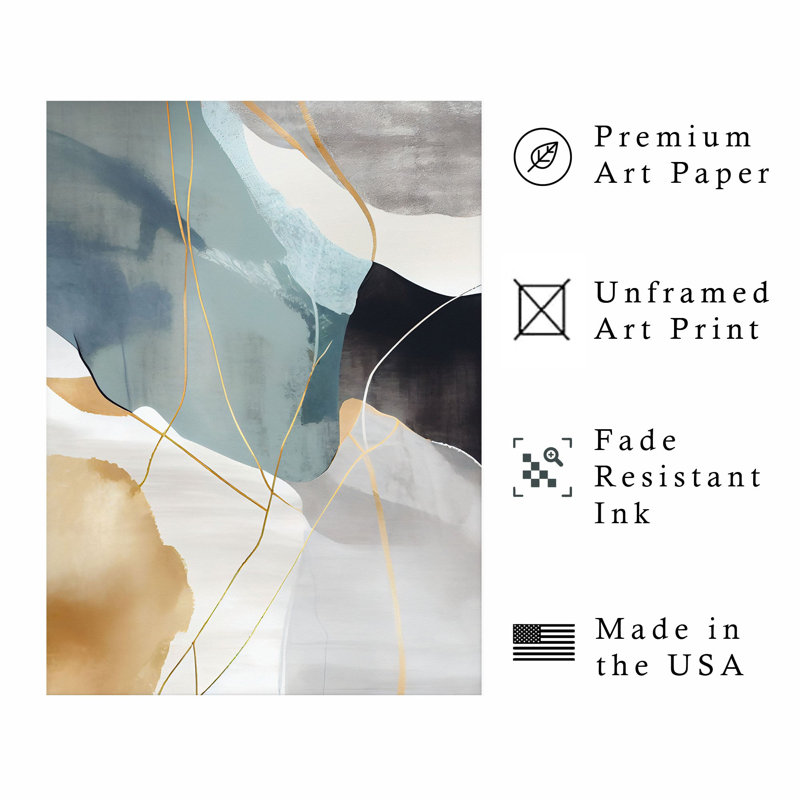 «Abstract Abstract Scandinavian Dream I», reproduction d'art moderne sans cadre Mid-Century, H 30 po x l 20 po