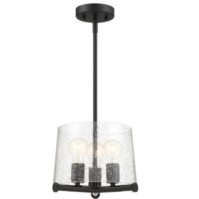 Luminaire tambour suspendu 3 lumières lanterne Novick