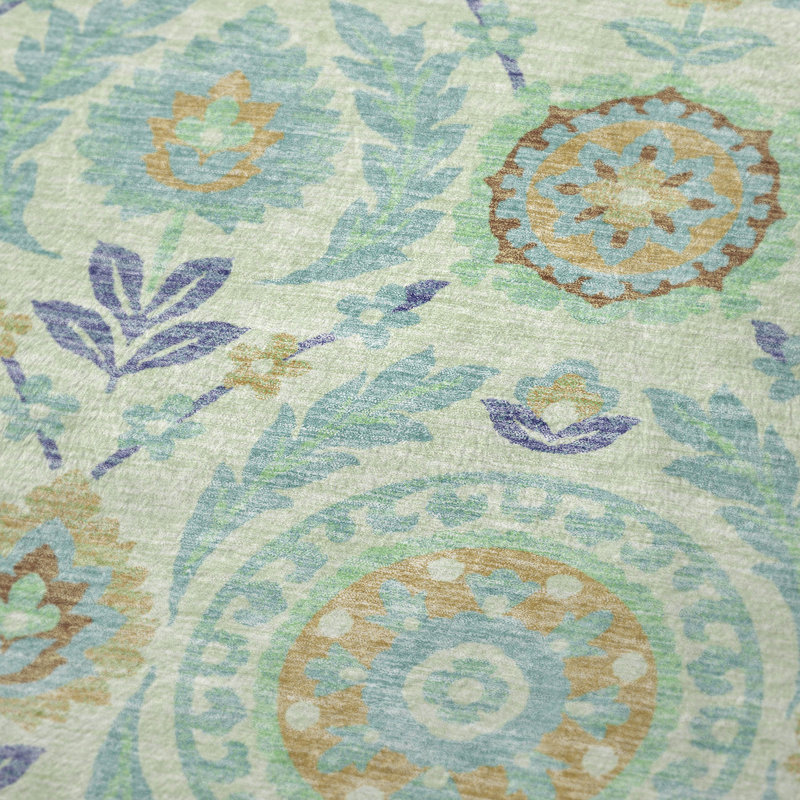 Jeté floral Sherpa ASB751 Addison, Menthe