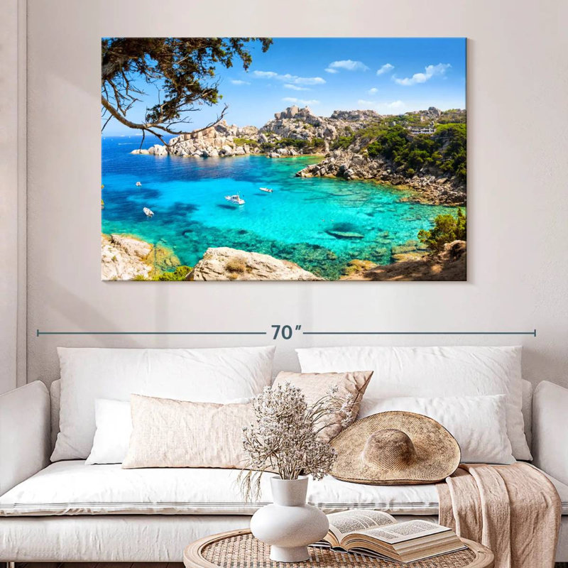 Gillard, île de la Sardaigne, H 34 po x l 51 po