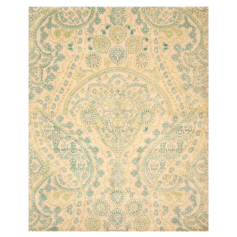 Magnifique tapis transitionnel en laine touffeté à la main, Rectangle de 5 pi x 8 pi