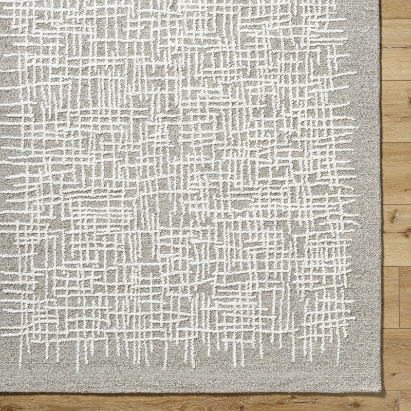 Karde Hand Tufted Wool Abstract Indoor Rug, Rectangle 8' x 10'
