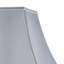 Ervine 32cm H Silk Bell Lamp Shade ( Screw On ) in Steel Grey