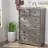 Ensemble de commode de chambre 3 pièces - Grande commode 6 tiroirs et deux tables de chevet 2 tiroirs avec station de charge, gris délavé