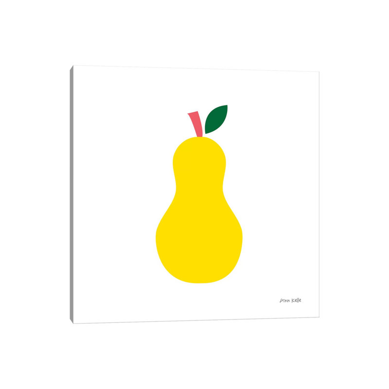 Yellow Pear by Ann Kelle - Wrapped Canvas Print, 93.98 cm H x 93.98 cm W x 1.91 cm D