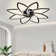 Acea 35.4" Modern Flush Mount Ceiling Fan with LED Light Dimmable 8 - Light Flush Mount with Remote