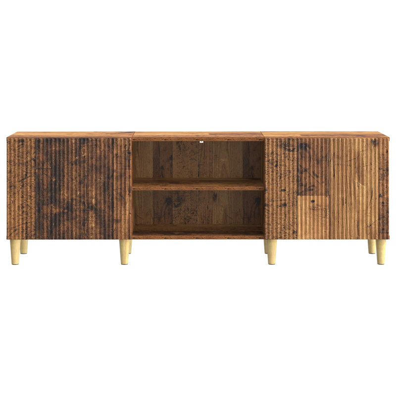 TV Stand, 50cm H x 150cm L x 31cm W, Old Wood