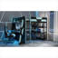 Gaming Room Full Size Loft Bed, Solid Wood MDF Construction, Sleek Black, Integrated Desk, Storage Shelves and LED Lights