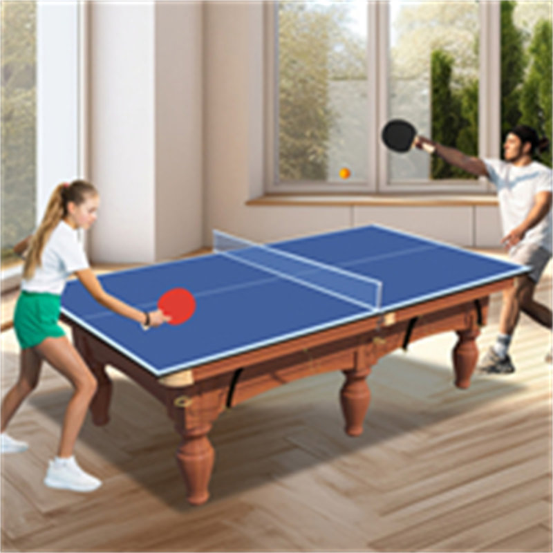 Plateau de tennis de table pliable et portable 7 * 4Ft, L 48 po x P 84 po, Bleu