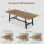 Table de salle à manger extensible 63-83 "pour 6 à 8 personnes-1807867538