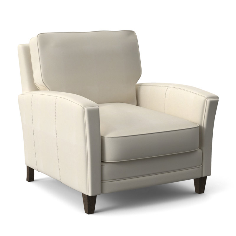 Zion Armchair, Cobblestone, Aline Fumo Genuine Leather