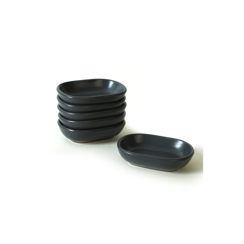 Latitude Run Areej 100% CERAMIC Salad Bowl, Dark Grey