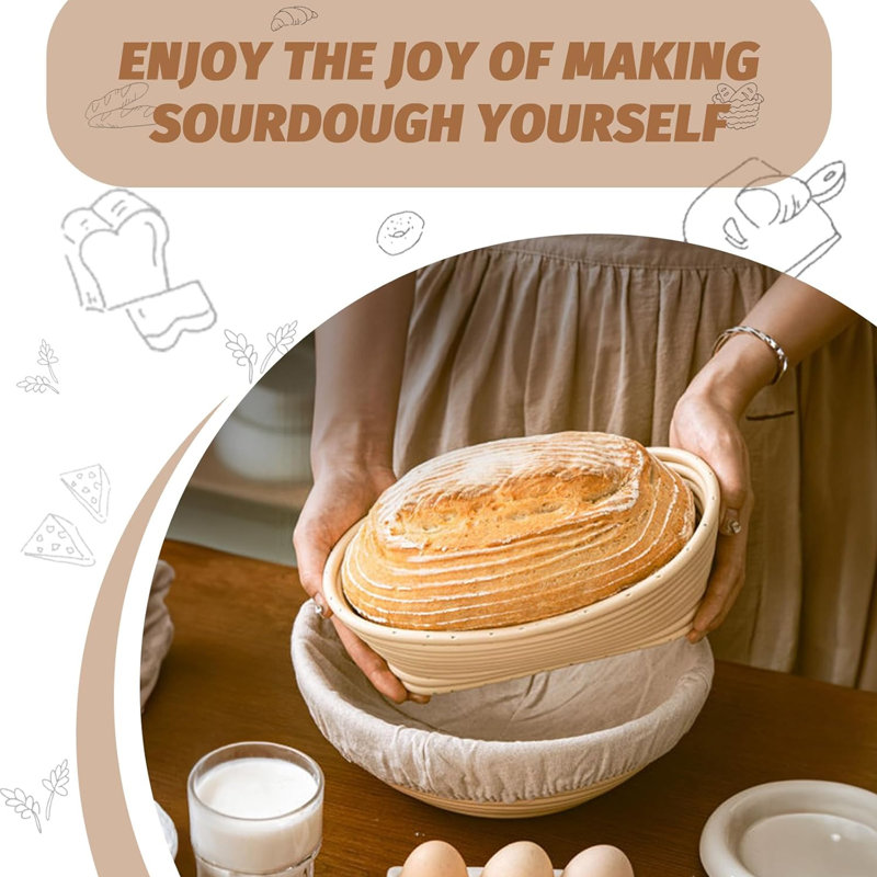 Sourdough Starter Kit, Bread Proofing Baskets