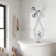 Round Single Lever 7-Function Showerhead With 1.8 GPM Flow Rate, Tub And Shower Mixer Faucet In Brushed Nickel