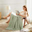 Jeté 100% coton mousseline - 4 couches de gaze tissée avec frange, couverture douce, légère et respirante pour le lit, le canapé ou le voyage-116850070-116850072