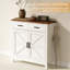 Armoire de cuisine, armoire de ferme moderne avec rangement, bar avec 2 tiroirs et 2 portes, buffet de plancher-613975948