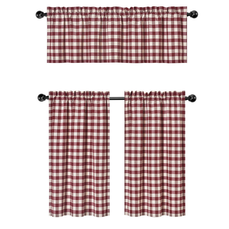Fitzgibbon Plaid Tailored Kitchen Curtain