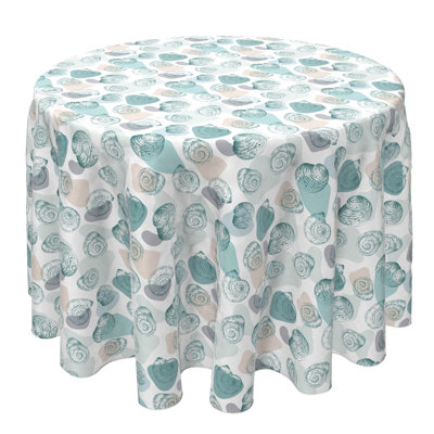 Gouet Round Tablecloth, 100% Cotton, 60 Round", Trendy Shells