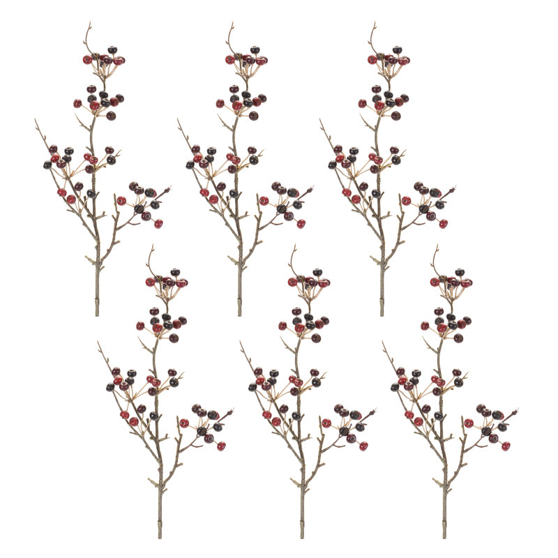 Buissons, Noir / rouge, H 26 po x l 5,5 po x P 5,5 po