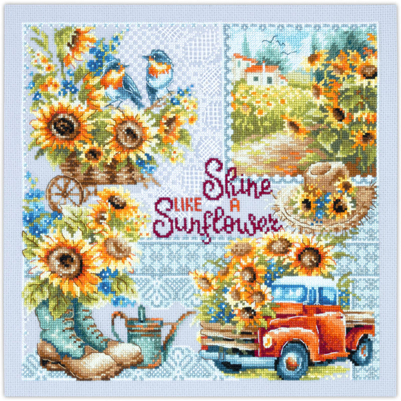 Brille comme un tournesol ! Kit de broderie au point de croix compté de Magic Needle 540-704