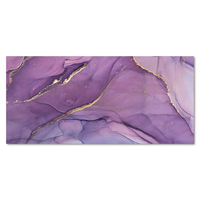 " Purple Liquid Waves II " Painting Print