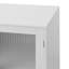 Rangement pour armoire de salon moderne avec 2 portes en verre et tablette réglable