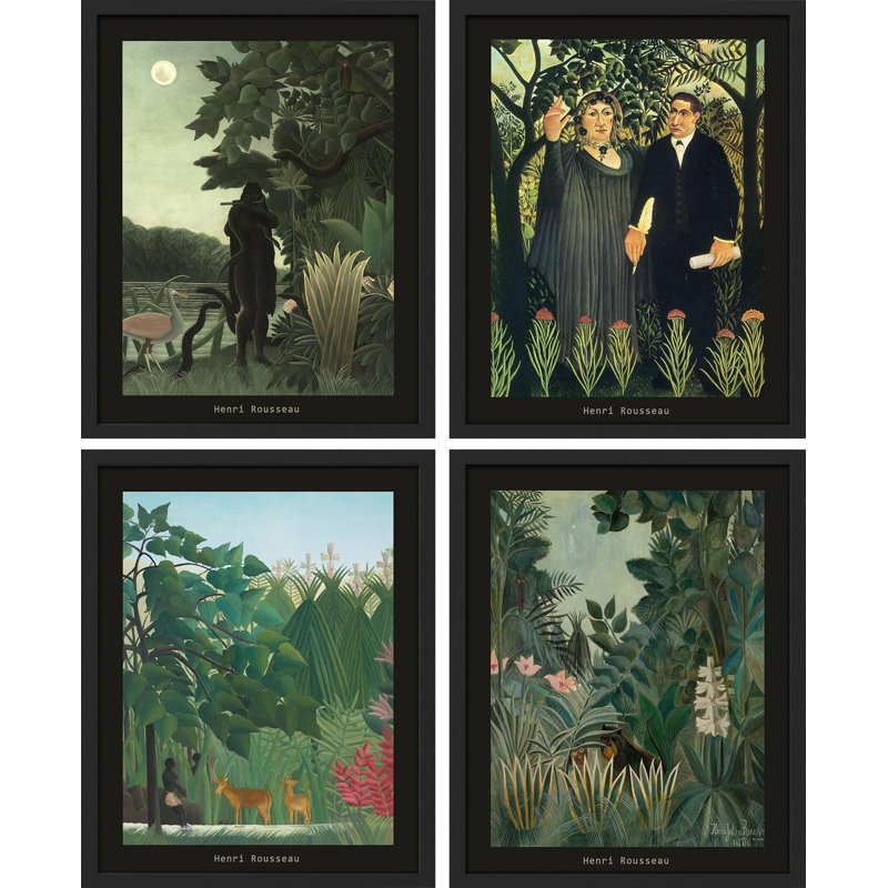 «French Gentleman Forest Countryside Nature», impression sur papier 4 pièces, Blanc, H 10 po x l 8 po
