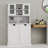 Cabinets with Tilt-Out Laundry Baskets &amp; Adjustable Shelves for Bathroom, Snow White | Minimalist MDF