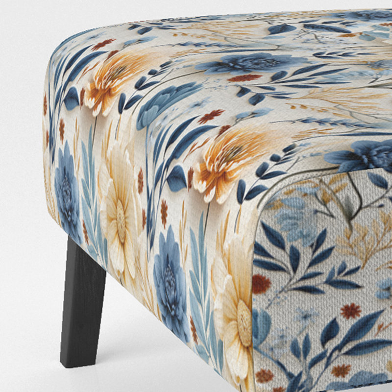 Fauteuil de chambre d'appoint rembourré style méditerranéen Flora