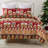 Greenland Home Fashions Gingerbread Lane Red 3-Piece Queen Size Quilt Set 90x90 + 20x26 (2)-100660294