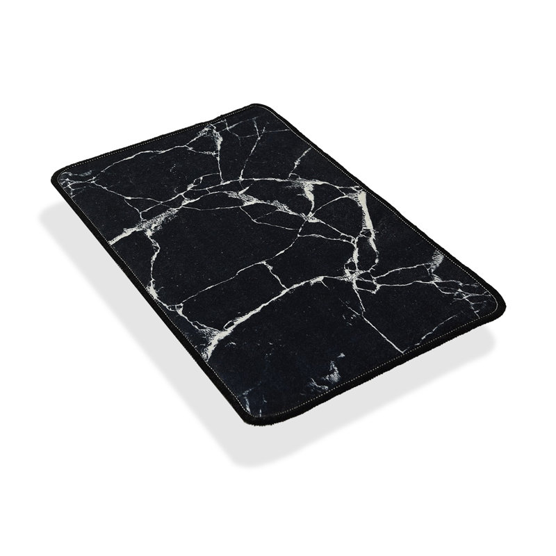 Tapis de bain antidérapant 100% polyester, 15,8 po x 23,6 po | Antiallergique, anti-poussière et anti-taches, 20,5 oz / m² | Lavable à la machine, facile d'entretien | Idéal pour les salles de bain, design élégant et fonctionnel