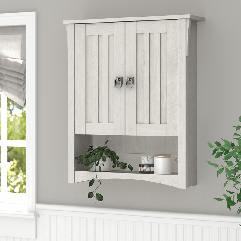 Keyunta Bathroom Cabinet, Linen White Oak