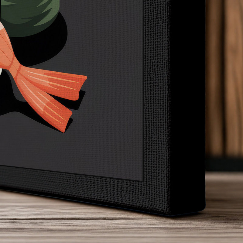 Sushi Arrangement Modern - Wrapped Canvas, 36x24 - 91.4 x 61.0 cm, Black Border