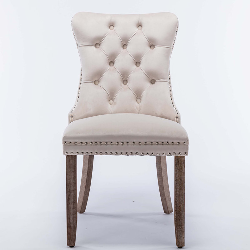 Chaise d'appoint rembourrée Gaudet Fulkerson, Beige, Brun