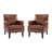 Celadon 27.5'' Wide Faux Leather Armchair with Nailhead Trim and Solid dWoo Legs Set Of 2-70171948