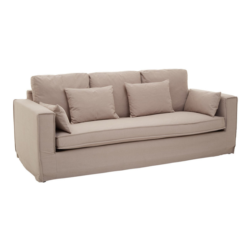 Graceann 3 Seater Linen Blend Sofa, Grey