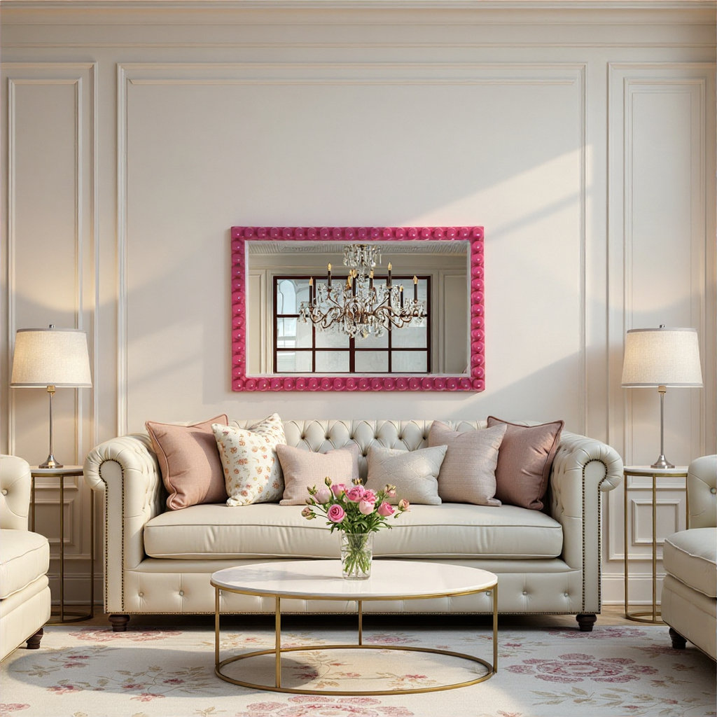 24" Mirror, Pink