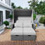 130 cm W Steel and Wicker Patio Daybed with Cushions-557772778